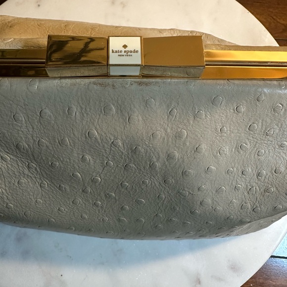 KATE SPADE framed ostrich print bag - Picture 6 of 16